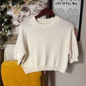 Banana Republic Cream Crew Neck Sweater